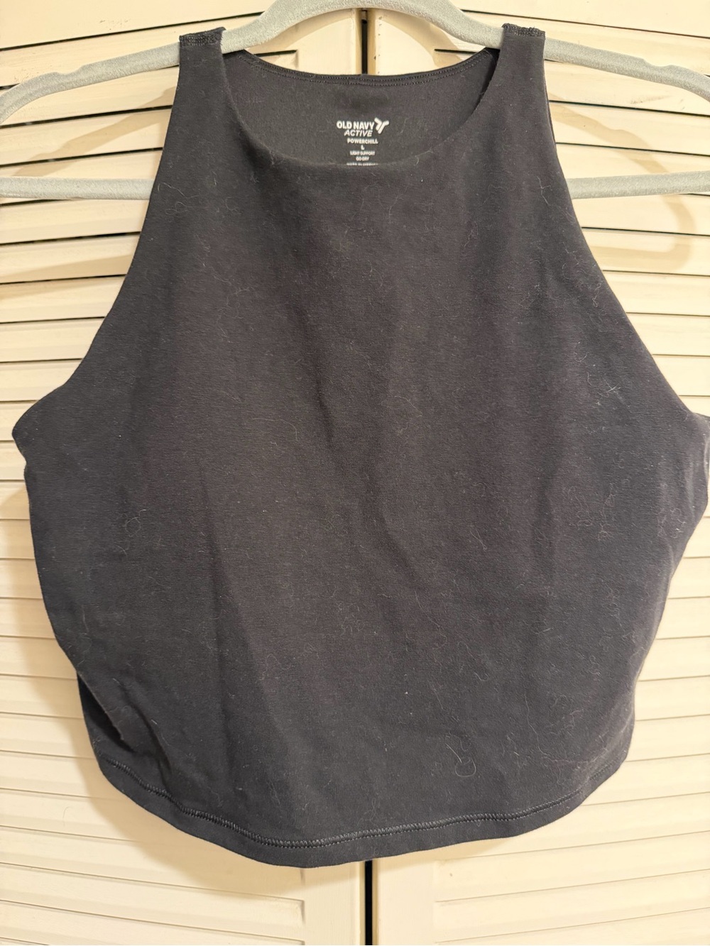 Old Navy Black High-Neck Cropped Tank Camisole